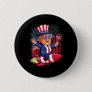 Donald Trump 2025 Lycklig 4:e juli Trump American Knapp