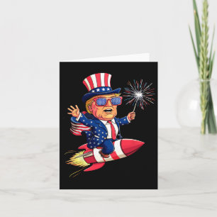 Donald Trump 2025 Lycklig 4:e juli Trump American Kort