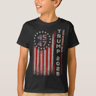 Donald Trump 2025 Ta America Byck American Flagga T Shirt