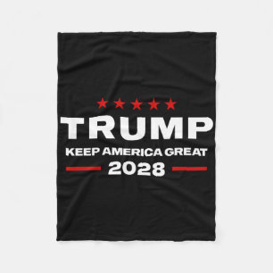 Donald Trump 2028 Behålla Amerika Underbara val - Fleecefilt