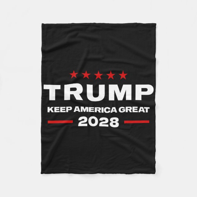 Donald Trump 2028 Behålla Amerika Underbara val -  Fleecefilt (Framsidan)