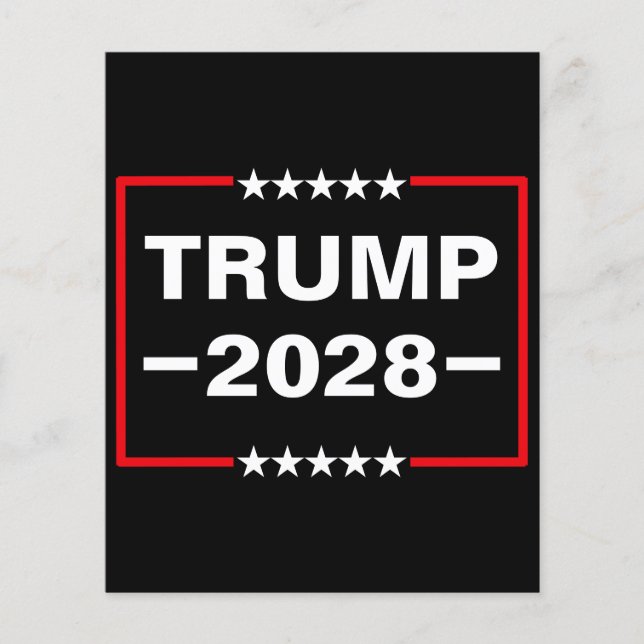 Donald Trump 2028 President Flygblad (Framsidan)