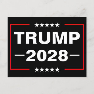 Donald Trump 2028 President Meddelande Vykort