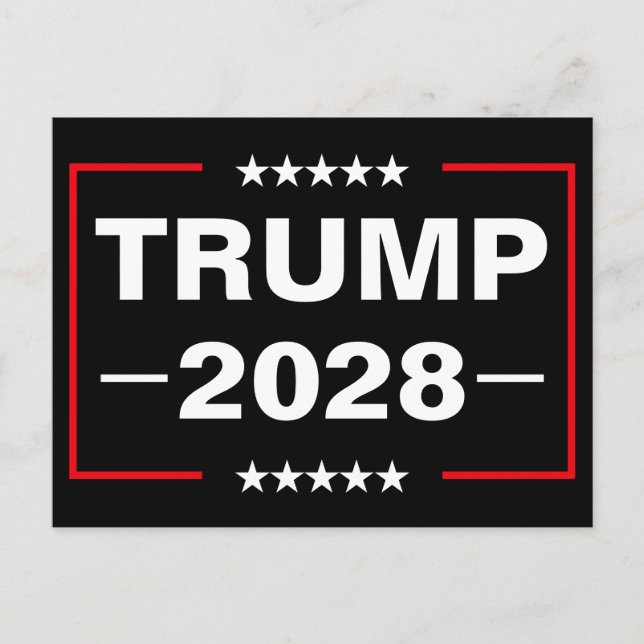 Donald Trump 2028 President Meddelande Vykort (Framsida)