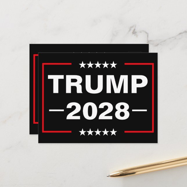 Donald Trump 2028 President Vykort (Fram/Back In Situ)