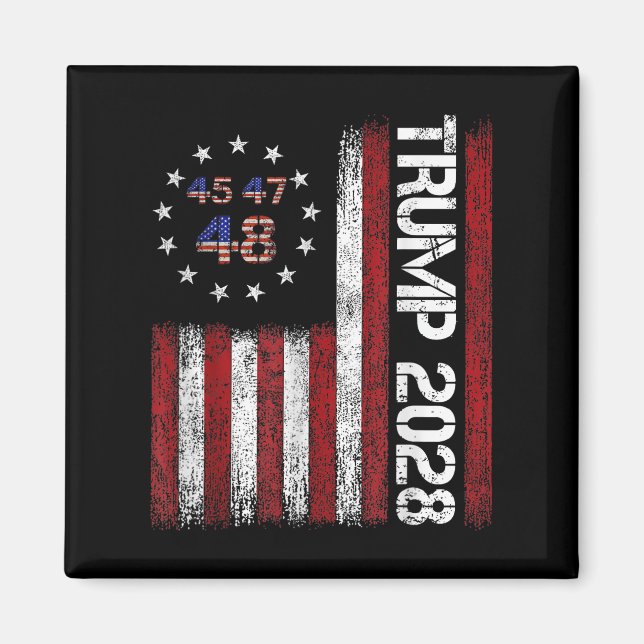 Donald Trump 2028 Trump 45 47 48th President Ameri Magnet (Framsidan)
