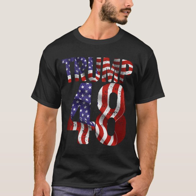 Donald Trump 2028 Trump 45 47 48th President Ameri T Shirt (Framsida)