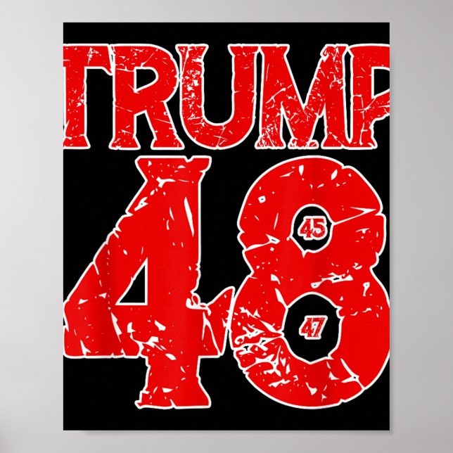 Donald Trump 2028 Trump 45:e 47:e presidenten T Poster (Framsidan)