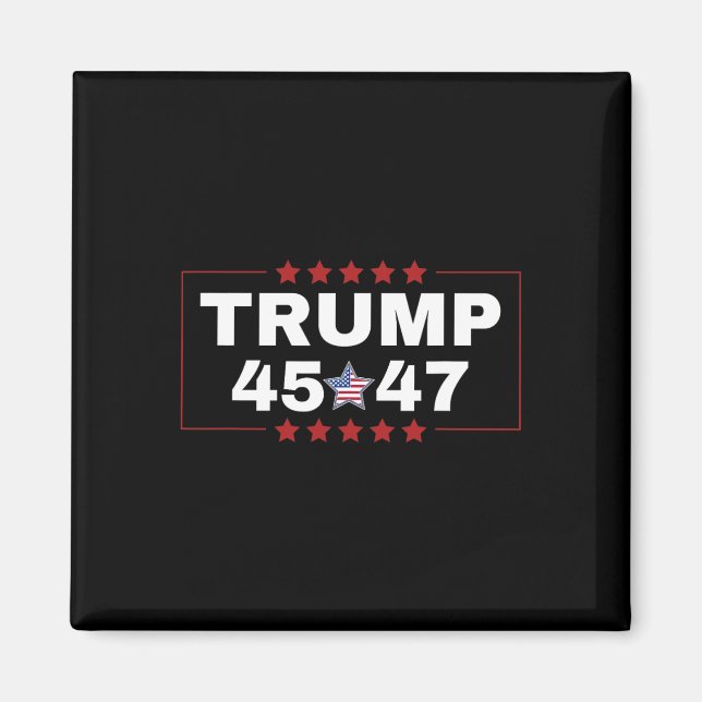 Donald Trump 45 47:e USA:s president Tee Mega Won  Magnet (Framsidan)