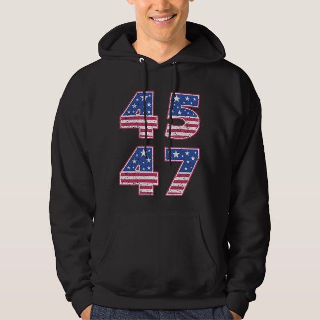 Donald Trump 45-47 Hoodie (Framsida)