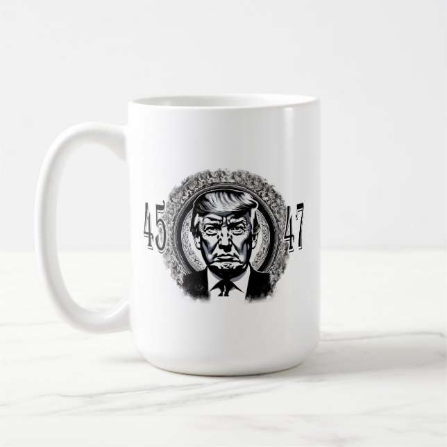 Donald Trump 45/47 Kaffemugg (Vänster)