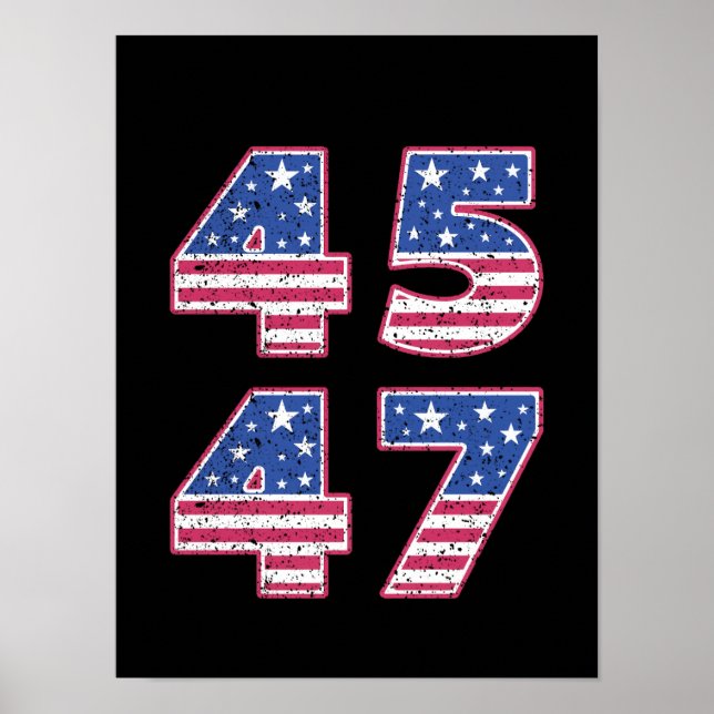 Donald Trump 45-47 Poster (Framsidan)