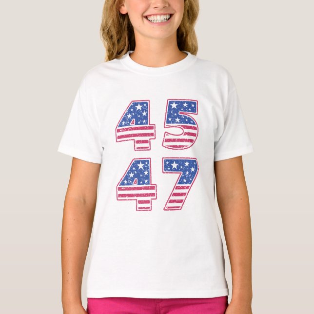 Donald Trump 45-47 T Shirt (Framsida)