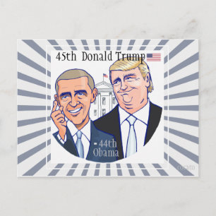 Donald Trump-45:e USA:s president. Vykort