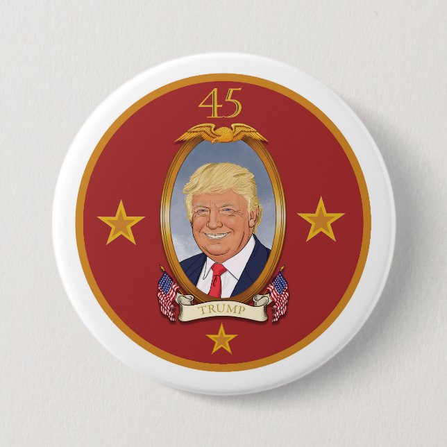 Donald Trump 45th president Knapp (Framsida)