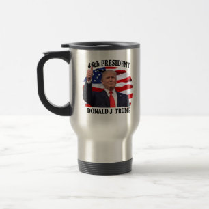 DONALD TRUMP 45TH PRESIDENTTRAVEL MUG RESEMUGG