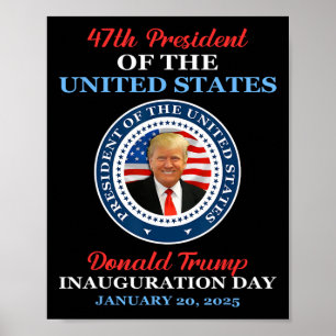 Donald Trump 47:e president 2025 invigning Usa Poster