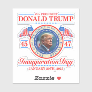 Donald Trump 47:e president Inauguration 2025 Klistermärken