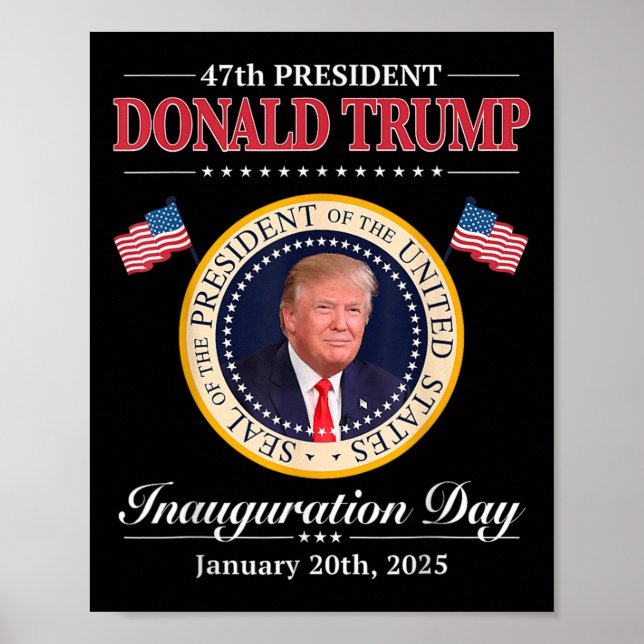 Donald Trump 47:e president Inauguration 2025 Supp Poster (Framsidan)