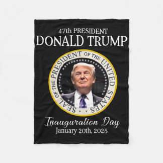 Donald Trump 47:e president invigning 2025 stöd Fleecefilt