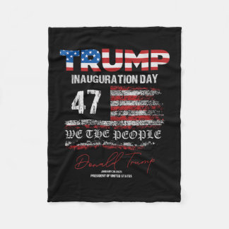 Donald Trump 47:e presidenten 2025 Inauguration Us Fleecefilt
