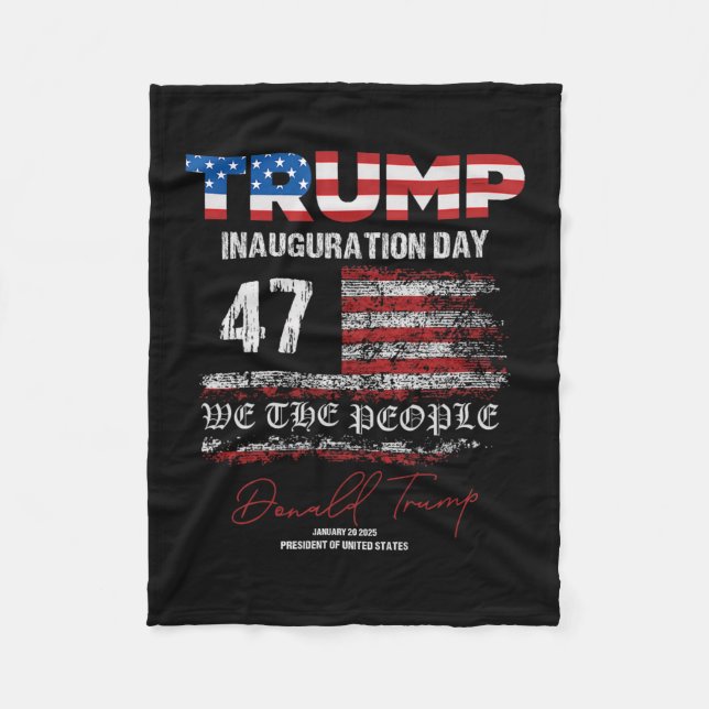Donald Trump 47:e presidenten 2025 Inauguration Us Fleecefilt (Framsidan)