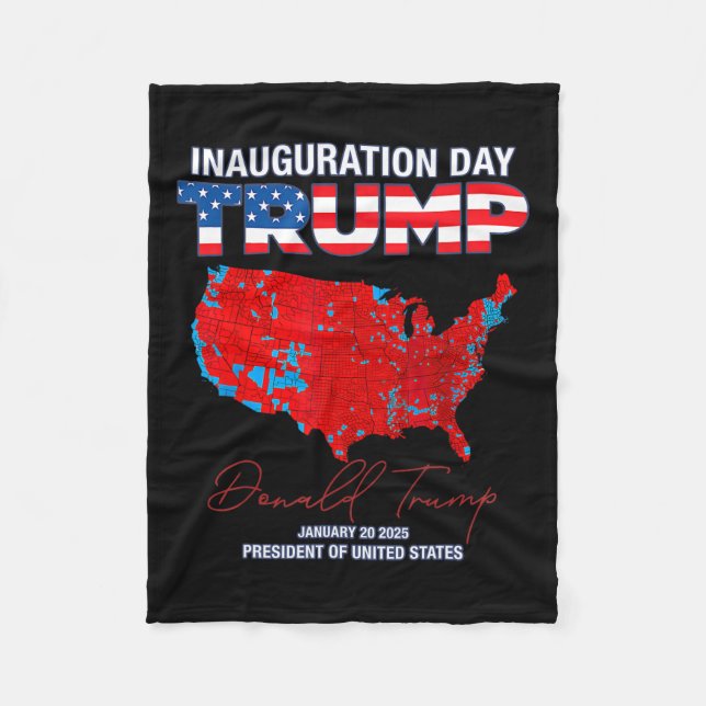 Donald Trump 47:e presidenten 2025 Inauguration Us Fleecefilt (Framsidan)