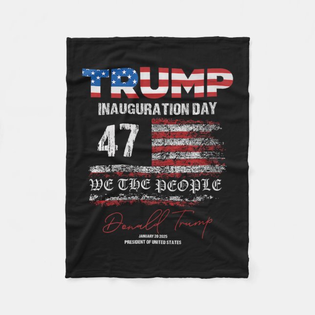 Donald Trump 47:e presidenten 2025 Inauguration Us Fleecefilt (Framsidan)
