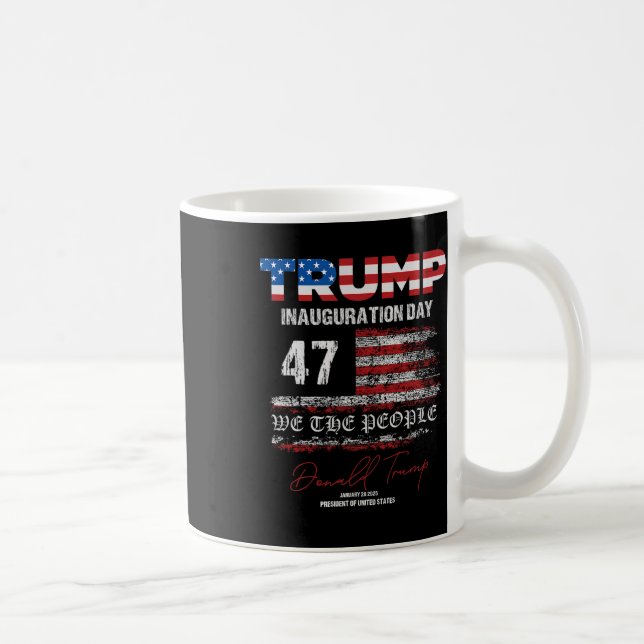 Donald Trump 47:e presidenten 2025 Inauguration Us Kaffemugg (Höger)