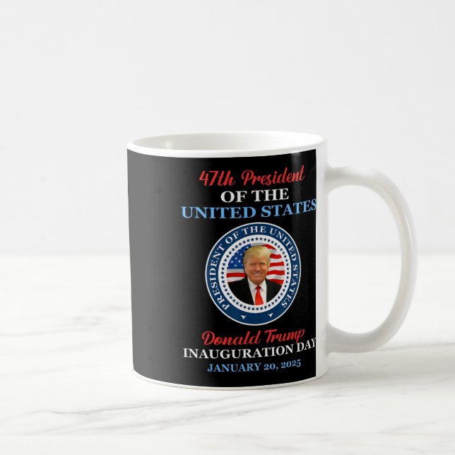 Donald Trump 47:e presidenten 2025 Inauguration Us Kaffemugg (Höger)