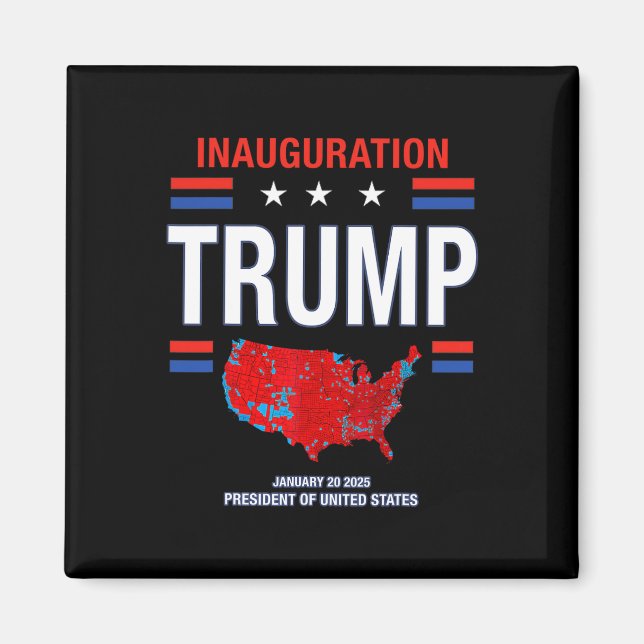 Donald Trump 47:e presidenten 2025 Inauguration Us Magnet (Framsidan)