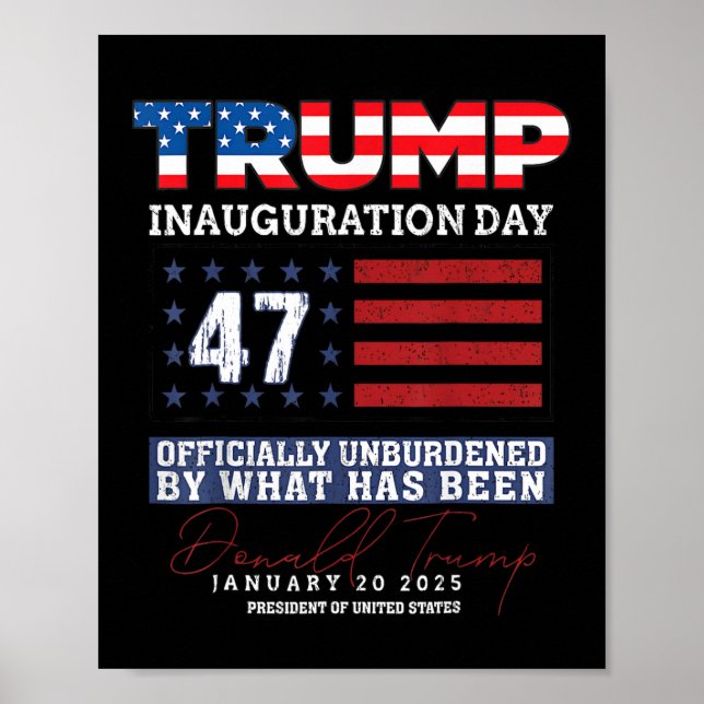 Donald Trump 47:e presidenten 2025 Inauguration Us Poster (Framsidan)