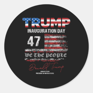 Donald Trump 47:e presidenten 2025 Inauguration Us Runt Klistermärke