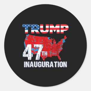 Donald Trump 47:e presidenten 2025 Inauguration Us Runt Klistermärke