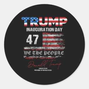 Donald Trump 47:e presidenten 2025 Inauguration Us Runt Klistermärke