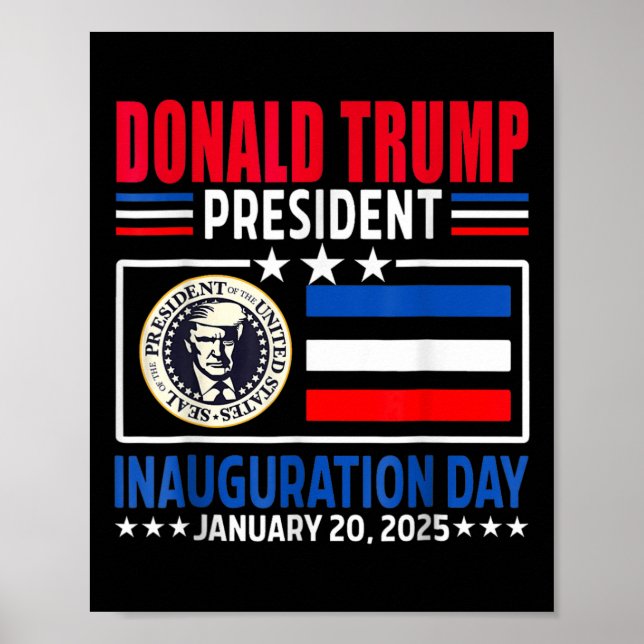 Donald Trump 47:e presidentinvigningsdagen Janua Poster (Framsidan)