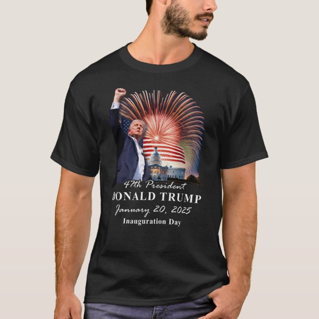 Donald Trump 47:e presidentinvigningsdagen T Shirt (Framsida)