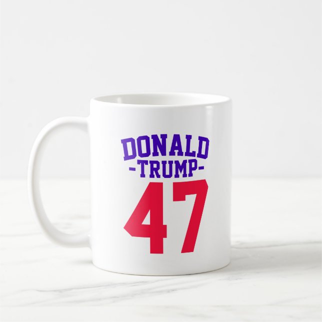 Donald Trump 47 Presidentval 2024 Kaffemugg (Vänster)