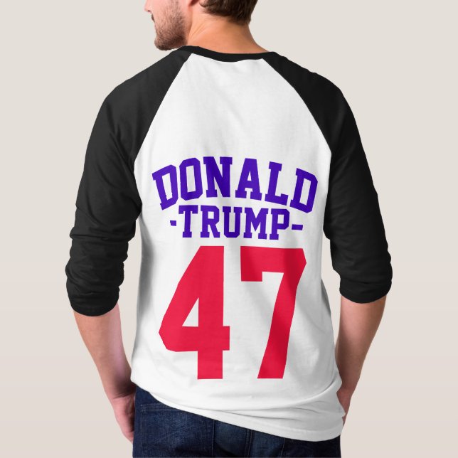 Donald Trump 47 Presidentval 2024 T Shirt (Baksida)