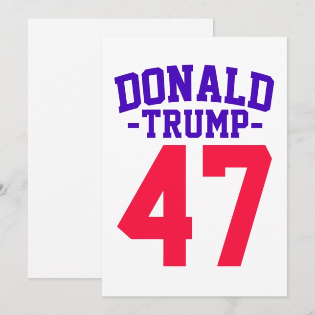 Donald Trump 47 Presidentvalet 2024 Inbjudningar (Fram/baksida)