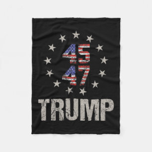 Donald Trump 47 USA:s president 2024 Shirt Trump 4 Fleecefilt