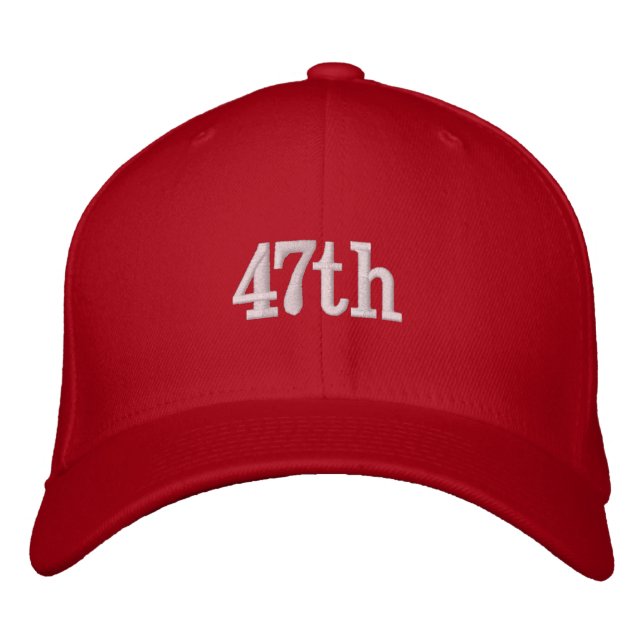 Donald Trump 47th Hat Broderad Keps (Framsida)