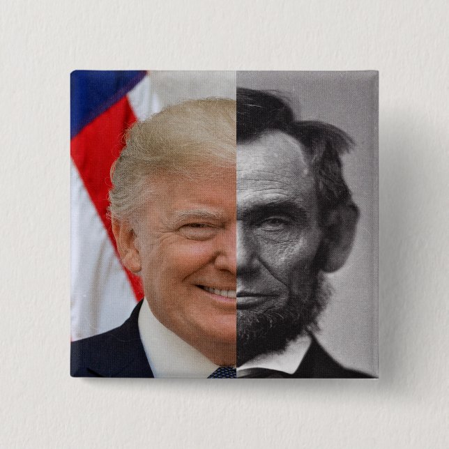 Donald Trump Abraham Lincoln Knapp (Framsida)