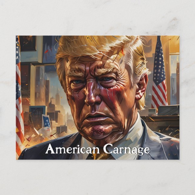 Donald Trump American Carnage Vykort (Framsida)