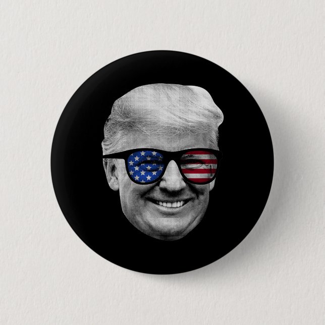 Donald Trump American Flagga 4:e juli Knapp (Framsida)