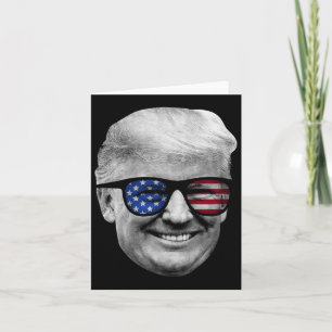 Donald Trump American Flagga 4:e juli Kort
