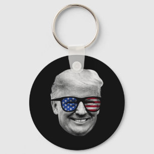 Donald Trump American Flagga 4:e juli Nyckelring