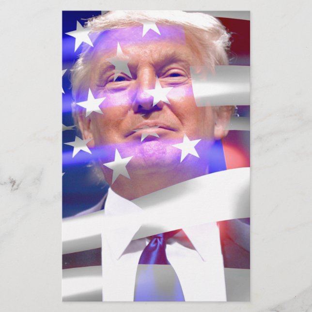 donald trump american flagga brevpapper (Framsida)