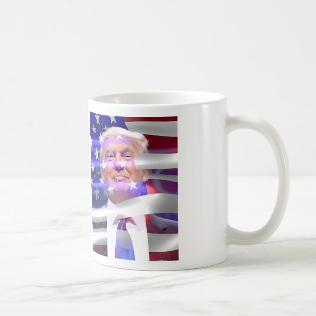 donald trump american flagga kaffemugg (Höger)