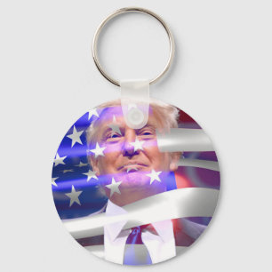 donald trump american flagga nyckelring